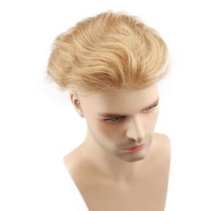 Alternative view of Men's Toupee Human Hair Thin Skin Hairpiece Hair Replacement System Monofilament Net Base for Men (#21)