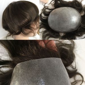 Toupee for Man Ultra Thin Skin PU Men's Hairpiece European Virgin Human Hair Replacement System Pieces 10x8inch #4 Light Brown Color - Image 3