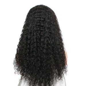 Lace Front Wigs Natural Black Human Hair Water Wave Human Hair Wig Hidden Knots Pre-Plucked Natural Hair Line - Image 5