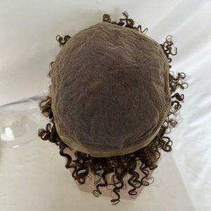 Toupee For Men Brown Color Curly Full Swiss Lace Base Remy European Human Hair System 8x10 Hair Prothesis - Image 7