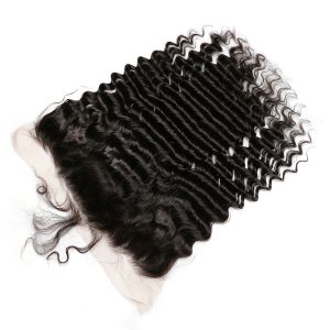 Alternative view of 13x6 Lace Frontal With Natural Hairline Deep Wave Brazaline Remy Hair Lace Frontal