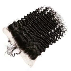 Alternative view of 13x6 Lace Frontal With Natural Hairline Deep Wave Brazaline Remy Hair Lace Frontal