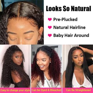360 Lace Frontal Wig Human Hair 150% Density Glueless Deep Wave Wig Brazilian Hair Lace Frontal Wigs For Black Women - Image 6