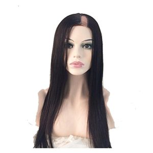 U Part Wigs Remy Hair 130% Density Wig Silky Straight Wig Brazilian Hair For Black Women - Image 2