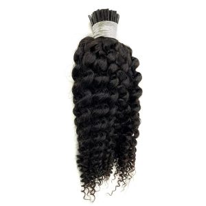 Alternative view of 2 Tone Brazilian Virgin Hair Extension I Tip Customized Boxes Packaging Kinky Curly Human Hair I Tip
