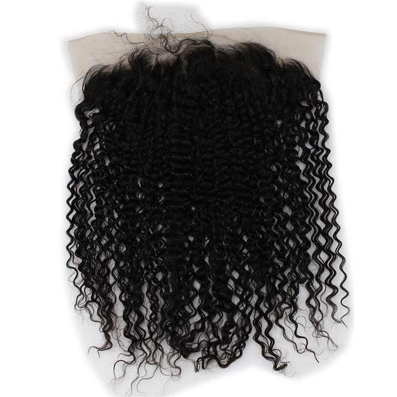 13x6 Lace Frontal Closure Jerry Curl Vietnamese Human Hair Free Part Ear to Ear Full Lace Frontal Bleached Knots with Baby Hair Natural Color - Image 2