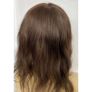 Pwigs Toupee for Men Full Thin Skin PU Cap Base 12inch Long European Human Hair Men Toupee Natural Hairline Hair System 613 Blonde Brown 1B Color Men Wigs - Image 12