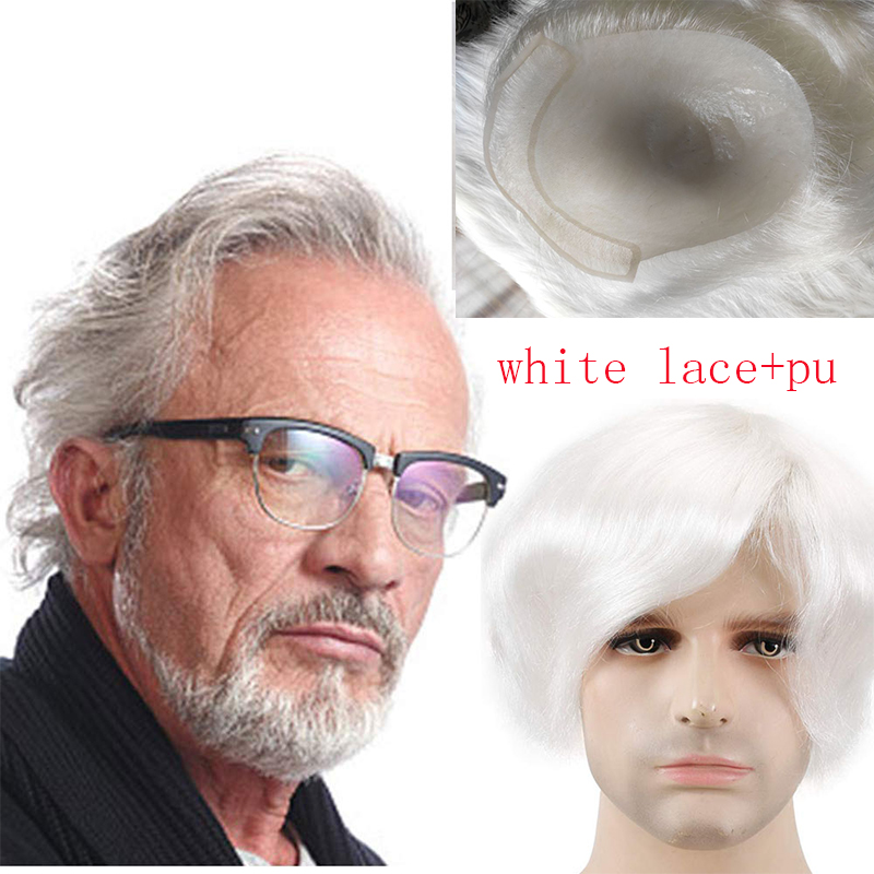 Toupee for Men Human Hair Men's Thin Skin Hair system with French Lace Hair Line Front 8x10 Inches Men Wigs Touppe For Black Men 22# color - Image 15