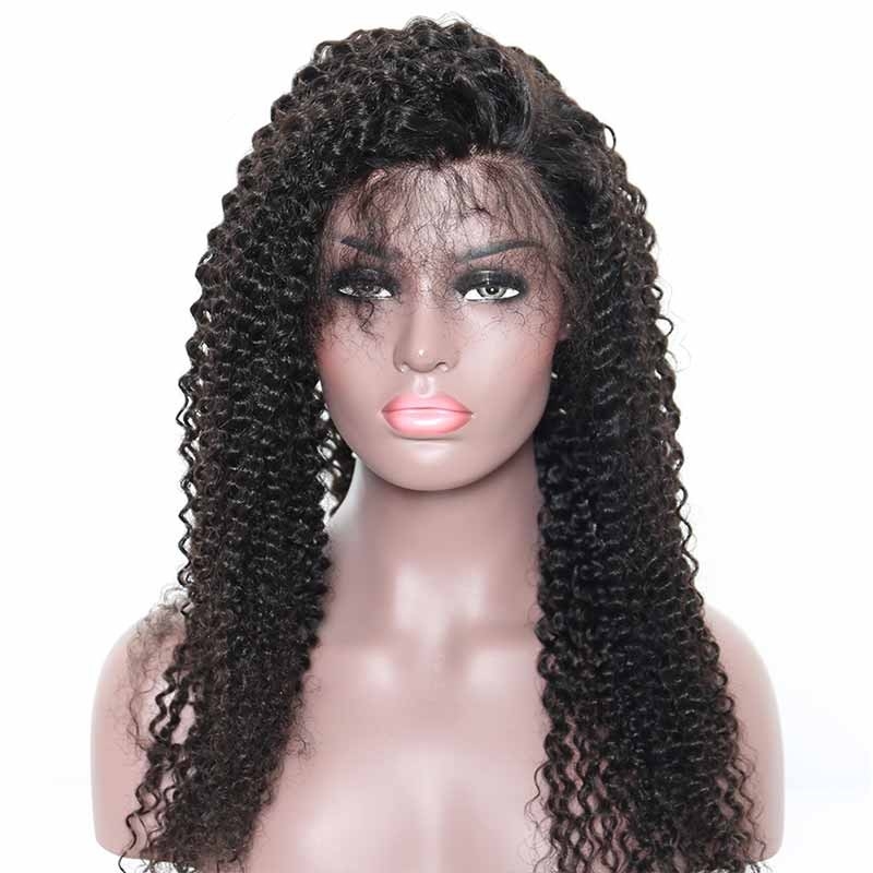Affordable Lace Front Wigs Kinky Curly 180% Density Human Hair Front Wig With Baby Hair Pre-Plucked Natural Hair Line - Image 3