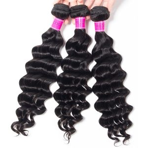 Alternative view of 4x4 Middle Part Lace Closure Peruvian Remy Hair Loose Deep Wave Peruvian Remy Hair Deep Wave Lace Closure