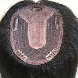Hair Piece Extensions Crown Toppers Solid Color 100% Human Hair Natural 1B Color Remy Human Hair Clip In Hair For Women Toupees - Image 5