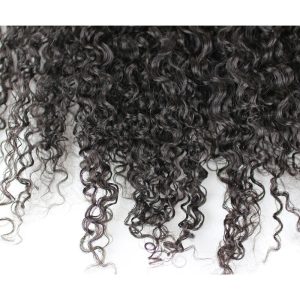 Pre Plucked 13X6 Mongolian Kinky Curly Remy Hair Lace Frontal Closure Bleached knots Natural Color Density 130% In Stock - Image 4