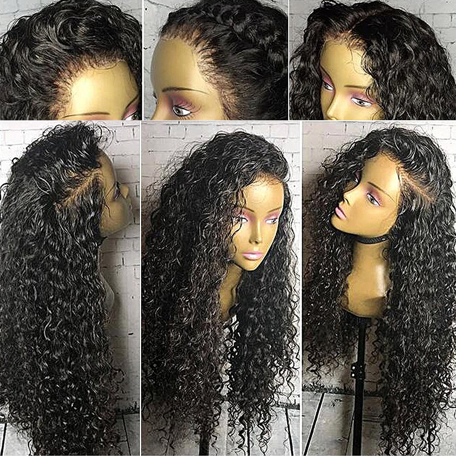 Lace Front Wigs 150% Density Human Hair Wigs for Black Women Curly Remy Hair Wigs 13x6 Full Lace Frontal Wigs with Baby Hair Pre Plucked