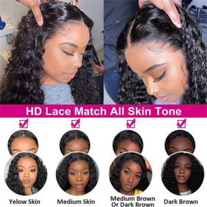 Hd Swiss Lace 13*4 Human Hair Lace Front Wigs Pre Plucked 5*5/4*4 Invisible Lace Curly Wigs - Image 5