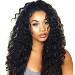 Deep Wave 360 Full Lace frontal Wigs Natural Hair Line Brazilan Human Hair No Tangle No Shedding