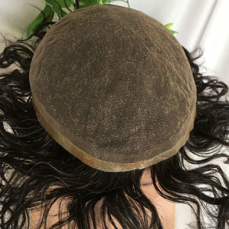 Full Franch Lace Base Toupee for Men 10x8" Human Hair pieces Men's Toupee Replacement System Men Wigs Human Hair Pieces 1B/80 Color - Image 12