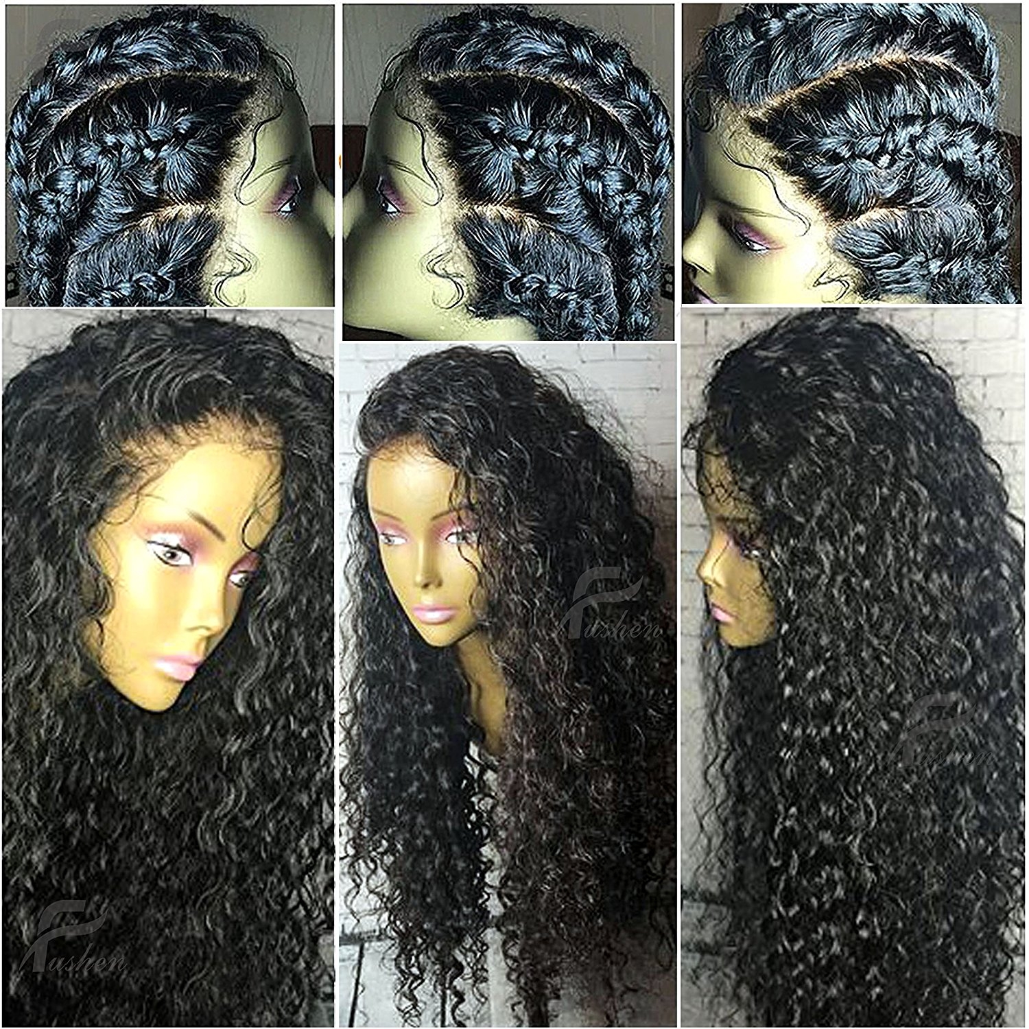 Lace Front Wigs 150% Density 13x6 Lace Human Hair Wigs for Black Women Curly Remy Hair Wigs Full Lace Front Wigs with Baby Hair