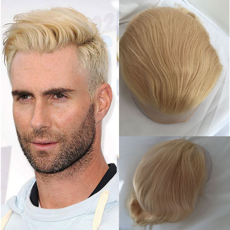 Pwigs 100% European Virgin Human Hair Toupee for Men with Soft Thin Super Mono Lace 10" x 8" Straight hair pieces 4 Brown Color - Image 22