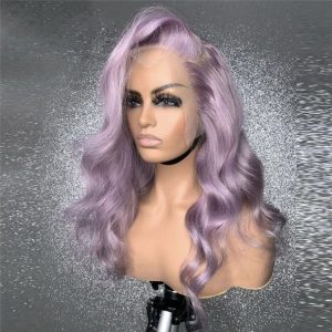Body Wave Purple Colored Ombre Lace Front Wig Brazilian Remy Human Hair Wigs For Women Human Hair Lace Front Wig