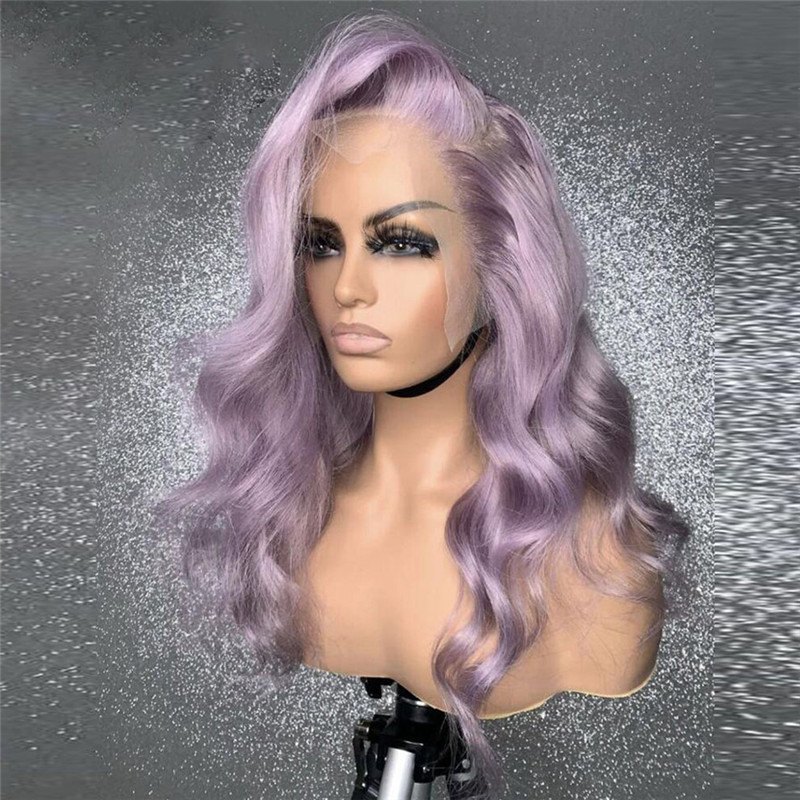 Body Wave Purple Colored Ombre Lace Front Wig Brazilian Remy Human Hair Wigs For Women Human Hair Lace Front Wig