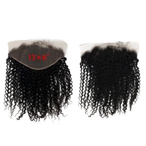 Soft Feel Hair Brazilian Curly Frontal 13x6 Ear To Ear Lace Frontal Closure  Human Hair Natural Color