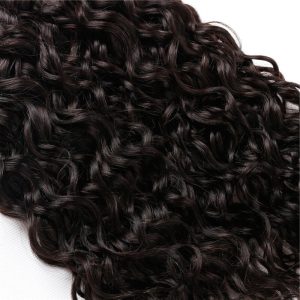 Human Hair Natural Color Hair Bundles With 13x4 Lace Frontal Pre Plucked Bleached Knots - Image 4