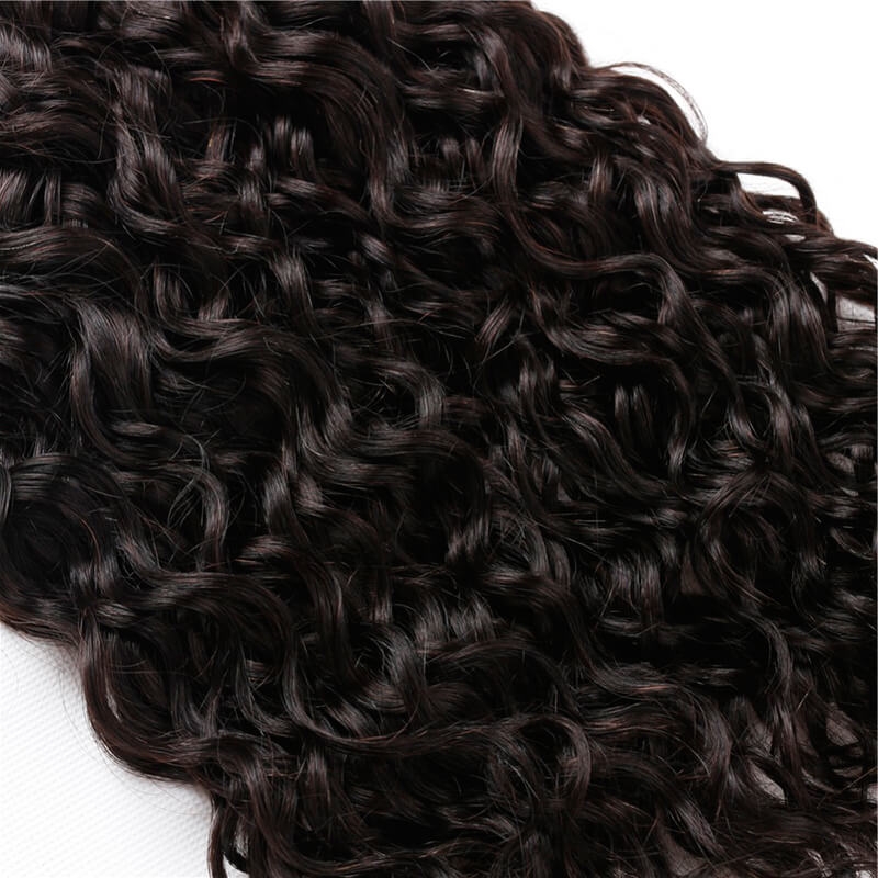Human Hair Natural Color Hair Bundles With 13x4 Lace Frontal Pre Plucked Bleached Knots - Image 4