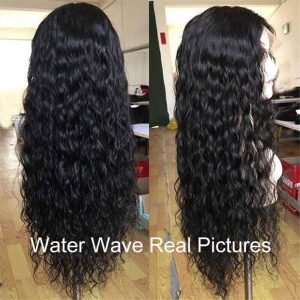 Water Wave 13*6 Hd Transparent Lace Front Wig Human Hair Wet And Wavy Wigs Pre Plucked For Sale - Image 3