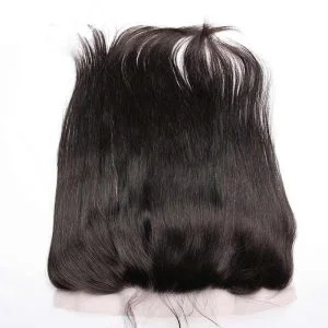 Alternative view of Hair Ear To Ear Lace Frontal Closure Silky Straight Malaysia Remy Hair Lace Frontal Closure 13x4 inchs Natural Color