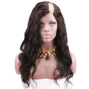 Human Hair Wigs For Black Women Body Wave Brazilian Remy Hair U part Lace Wig 130% Density - Image 2
