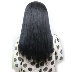 Yaki Straight Glueless Lace Front Human Hair Wigs 10A Unprocessed Brazilian Remy Human Hair Italian Yaki Lace Front Wig with Baby Hair - Image 3