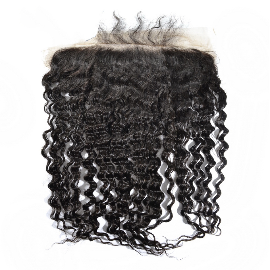 150% Density Lace Frontal 13x6 Deep Wave Brazilian Human Hair Ear To Ear Bleached knots Pre Plucked With Baby Hair - Image 3