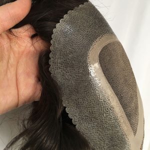 European Virgin Human Hair Toupee for Men 10x8inch Mono Lace with PU Around Slight Wavy Men's Hairpiece Replacement System 3# Color - Image 4