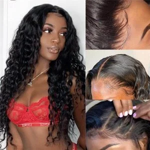 Alternative view of Brazilian Water Wave 5X5 Hd Lace Human Hair Wet And Wavy Wigs Pre Plucked Glueless Lace Wig