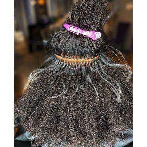 4B 4C Afro Kinky Curly I Tip Microlinks Hair Extensions Brazilian Virgin Human Hair Weave Bundles I Tip Extension 3S Pwigs