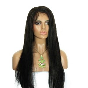 Alternative view of Lace Front Wig Straight Indian Remy Hair Wigs Natural Color Human Hair Wigs No Tangle