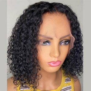 Glueless 13x4 Curly Lace Front Human Hair Wigs 150% Brazilian Remy Hair 4x4 Closure Wig Bob Frontal Wigs For Women Pre Plucked - Image 2