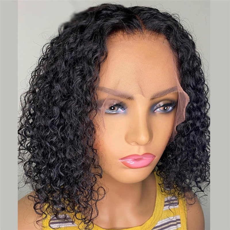Glueless 13x4 Curly Lace Front Human Hair Wigs 150% Brazilian Remy Hair 4x4 Closure Wig Bob Frontal Wigs For Women Pre Plucked - Image 2