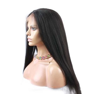 Remy Hair Full Lace Wigs Italian Yaki Wig With Baby Hair Bleached Knot Pre-Plucked Natural Color Human Hair - Image 3