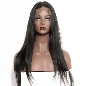 Alternative view of Natural Looking Human Hair Lace Front Wigs Pre-Plucked Natural Hair Line Ponytail Wigs Brazilian Wigs 150% Density Wigs Silk Straight