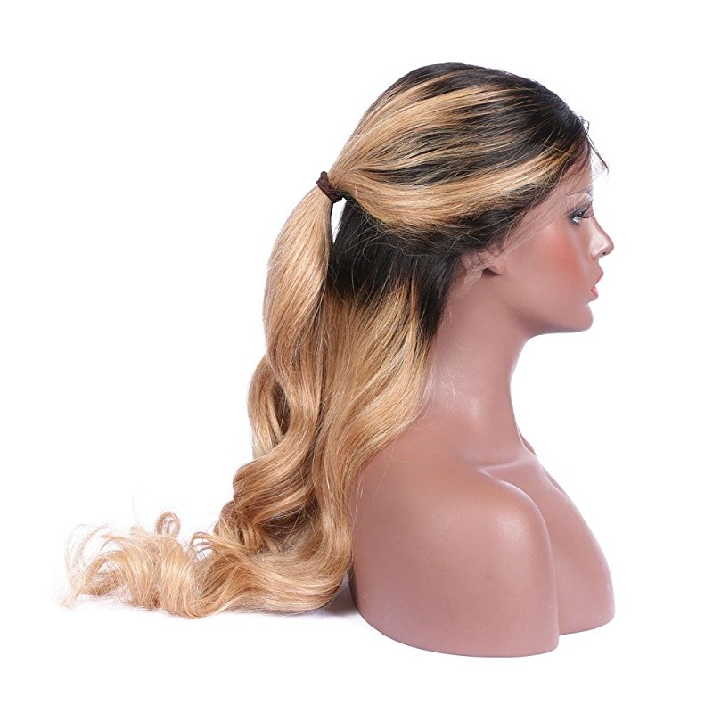 Brazilian Hair Ombre Body Wave Blonde Human Hair 1bt/27 With Baby Hair - Image 3