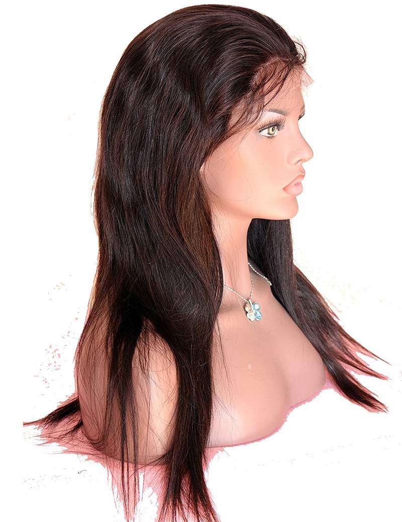 Straight Lace Wigs Brazilian Human Hair Lace Wig Bleached Knots and Baby Hair Around 10-24 - Image 2