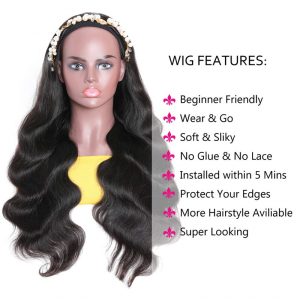 Ombre Highlight Body Wave Headband Wigs Human Hair Balayage Brown Wig With Dark Roots, Brazilian Virgin Hair Glueless None Lace Front Wig - Image 3