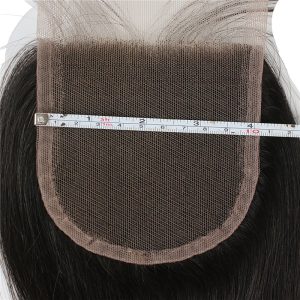 HD Lace Frontal Indian Hair Closure Hairpiece 4x4 inch Sew in Closure 10inch Natural Color - Image 5