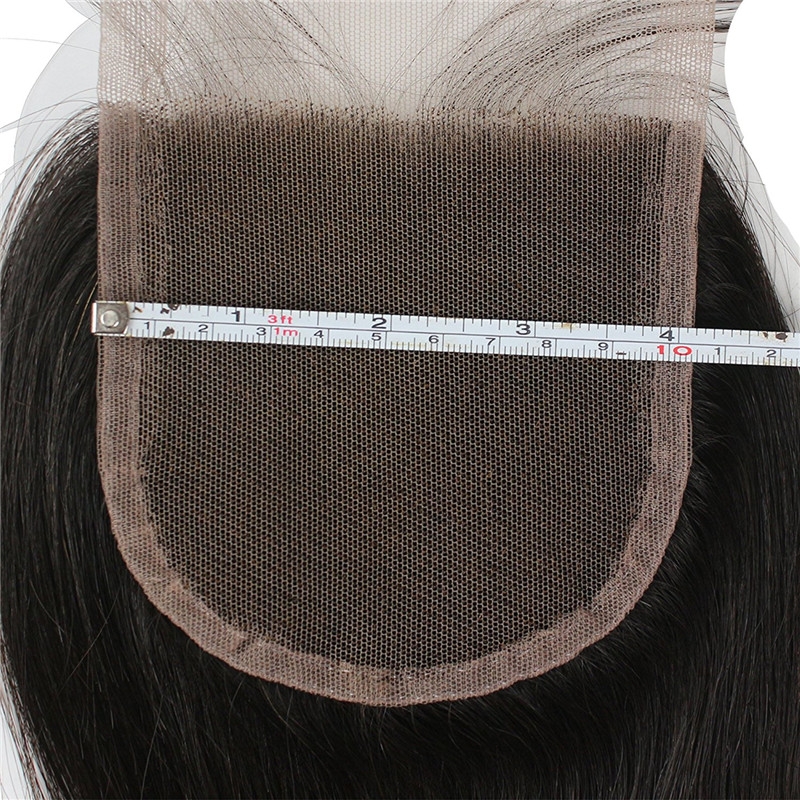 HD Lace Frontal Indian Hair Closure Hairpiece 4x4 inch Sew in Closure 10inch Natural Color - Image 5