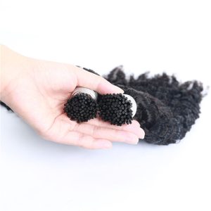 4B 4C I Tip Human Hair Extension Kinky Curly I Tip Micro Links Hair Extensions 3B 3C I Tips Hair - Image 5