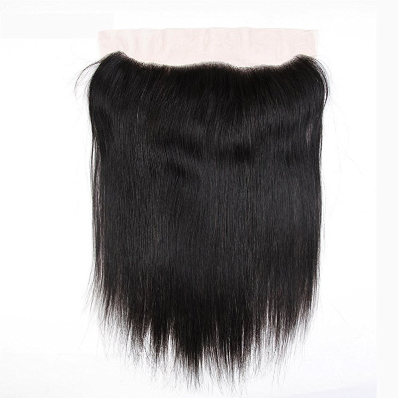 3 Bundles with Frontal 13x4 Ear to Ear Lace Closure Extensions Unprocessed Human Hair Brazilian Straight Remy Hair Weaves Natural Color - Image 4