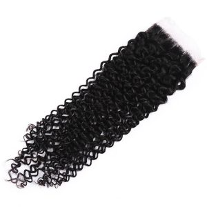5x5 Transparent HD Swiss Thinner lace Curly Human Hair Lace Closure With Baby Hair Bleached Knots - Image 4