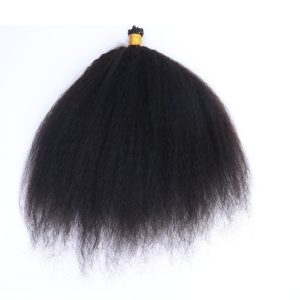 Kinky Straight I Tip Human Hair Extension 1G Per Strand 100Standard Keratin Hair Extensions For Black Woman - Image 2