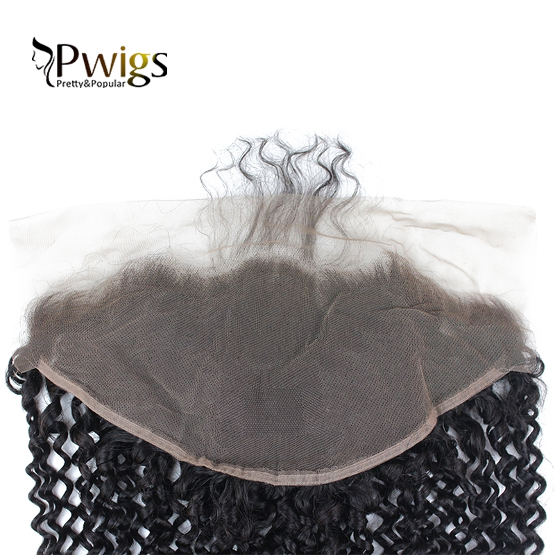 Kinky Curly bundles With 13x6 Lace Frontal Closure Human Hair 4pcs Lot 8A - Image 6